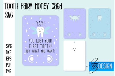 Tooth Fairy Money Card SVG | Tooth Fairy SVG Design | Fairy Money Card