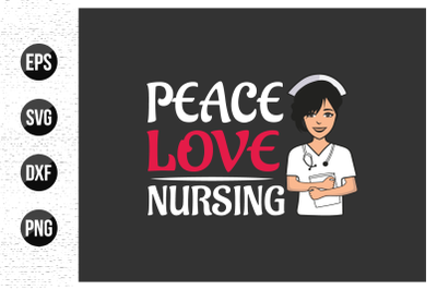 Nursing typographic vector graphic.