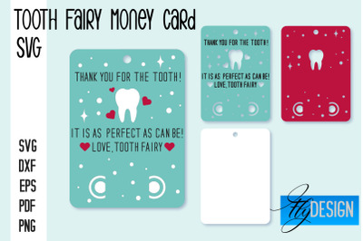 Tooth Fairy Money Card SVG | Tooth Fairy SVG Design | Fairy Money Card