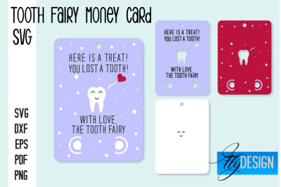 Tooth Fairy Money Card SVG | Tooth Fairy SVG Design | Fairy Money Card