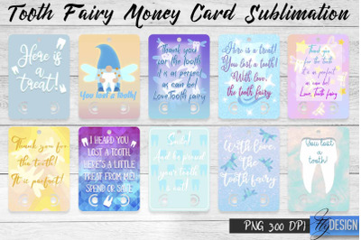 Tooth Fairy Money Card PNG Design | Fairy Money Holder | Tooth Fairy