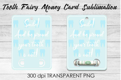 Tooth Fairy Money Card PNG Design | Fairy Money Holder | Tooth Fairy