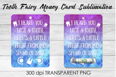 Tooth Fairy Money Card PNG Design | Fairy Money Holder | Tooth Fairy