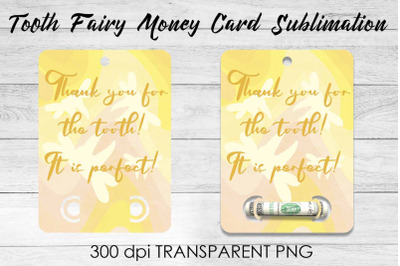 Tooth Fairy Money Card PNG Design | Fairy Money Holder | Tooth Fairy