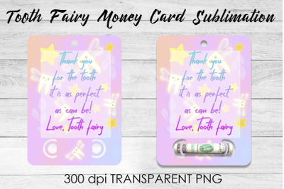 Tooth Fairy Money Card PNG Design | Fairy Money Holder | Tooth Fairy