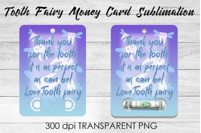 Tooth Fairy Money Card PNG Design | Fairy Money Holder | Tooth Fairy