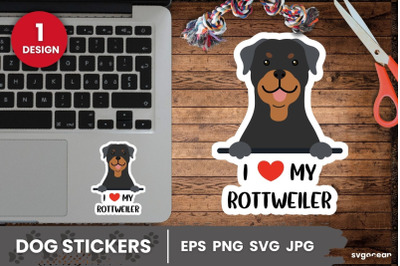Rottweiler Sticker SVG | Printable | Digital planner