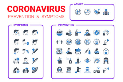 Coronavirus pandemic infographic icons set