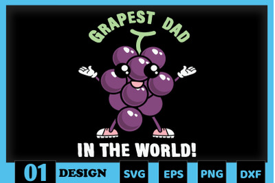 Grapest Dad in the World Father Pun