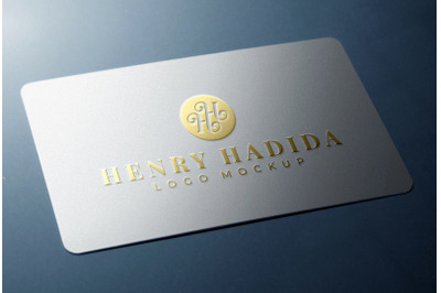 Business Card Gold Logo Mockup