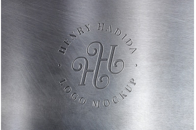 Stainless Steel Engraving Logo Mockup