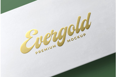 Business Card Gold Foil Logo Mockup