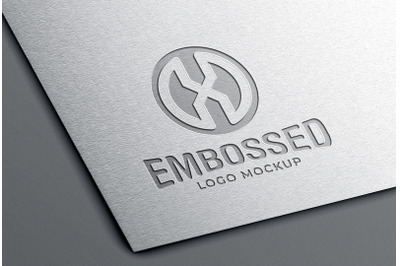 Engraved Steel Logo Mockup
