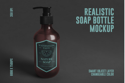 Realistic Soap Bottle Mockup