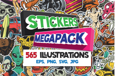 565 Stickers Megapack