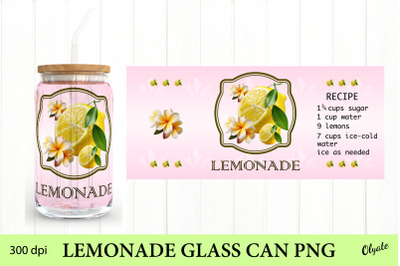 Lemonade Label Can Glass. Can Glass Wrap Sublimation