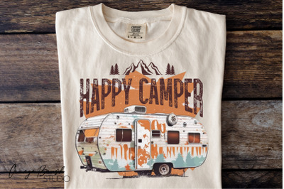 Happy Camper PNG, Summer Camping Sublimation Design