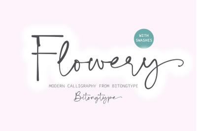 Flowery - A modern calligraphy font