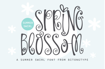 Spring Blossom - A summer swirl font