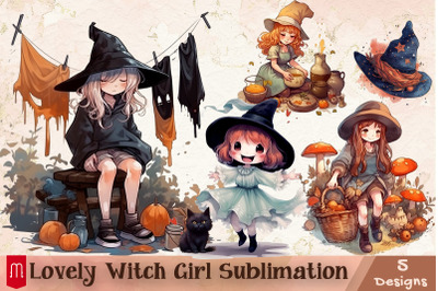 Lovely Witch Girl Sublimation Bundle