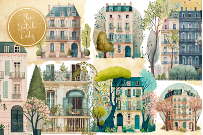 Paris Homes &amp; Apartments Clipart