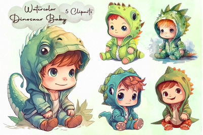 Watercolor Dinosaur Baby Bundle