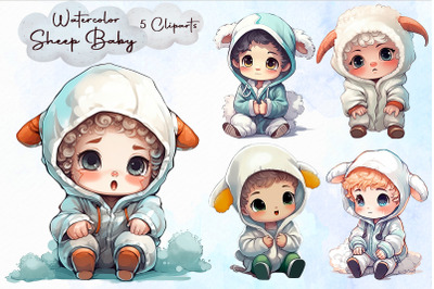 Watercolor Sheep Baby Bundle