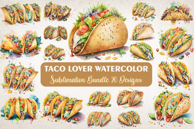 Taco Lover Watercolor Bundle