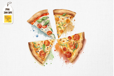 I Love Pizza Watercolor 6