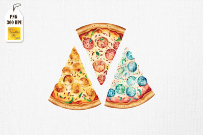 I Love Pizza Watercolor 8