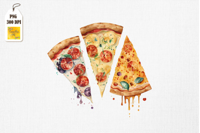 I Love Pizza Watercolor 11