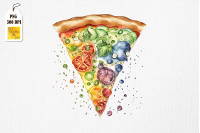 I Love Pizza Watercolor 13