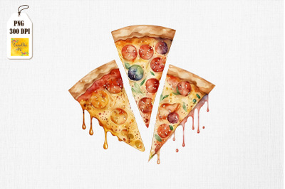 I Love Pizza Watercolor 15