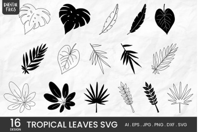 Tropical Leaves SVG | 16 Variations