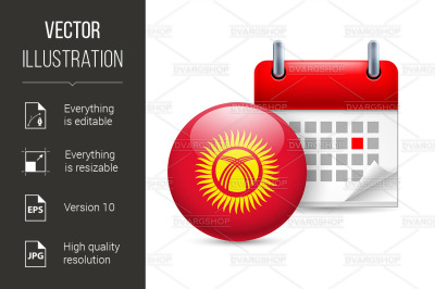 Icon of National Day in Kyrgyzstan