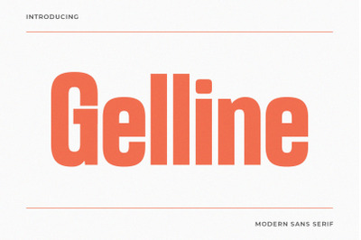 Gelline - Condensed Sans Serif