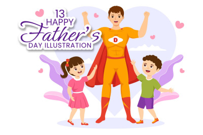 13 Happy Fathers Day Illustration