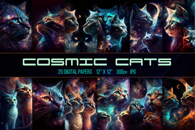 Cosmic Cats - 20 designs
