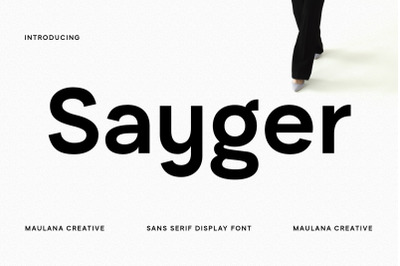 Sayger Sans Font