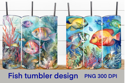Fish tumbler sublimation | Fish tumbler wrap