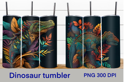 Dinosaur tumbler wrap | Dinosaur sublimation design