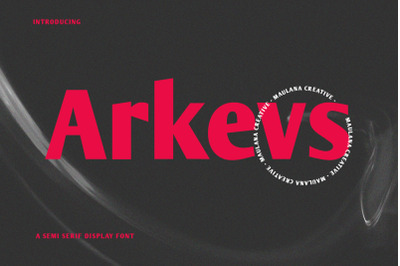 Arkevs Semi Serif Display Font