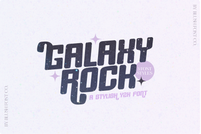 GALAXY ROCK Y2K Aesthetic Font