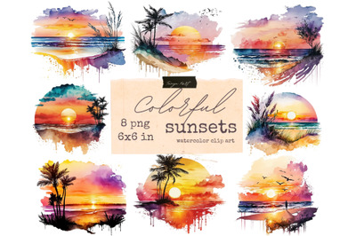 Colorful Sunsets Png Clipart