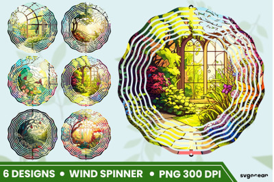 Stained Glass Wind Spinner | Sublimation Designs