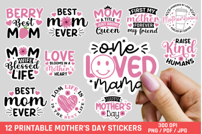 Mothers day stickers bundle | Stickers PNG Bundle