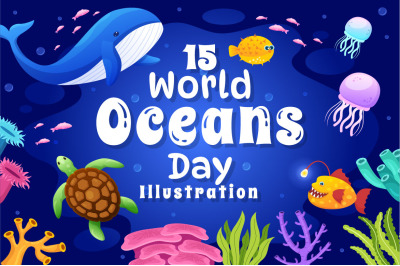 15 World Oceans Day Illustration