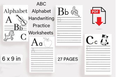 ABC Alphabet Handwriting Practice Worksheets