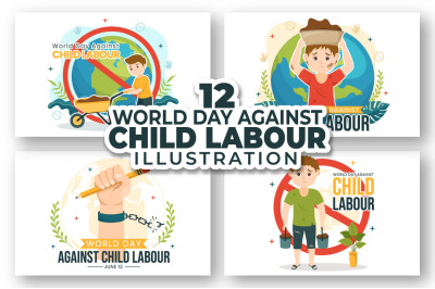 12 World Day Against Child Labour Illustration