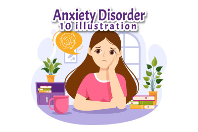 10 Anxiety Disorder Illustration